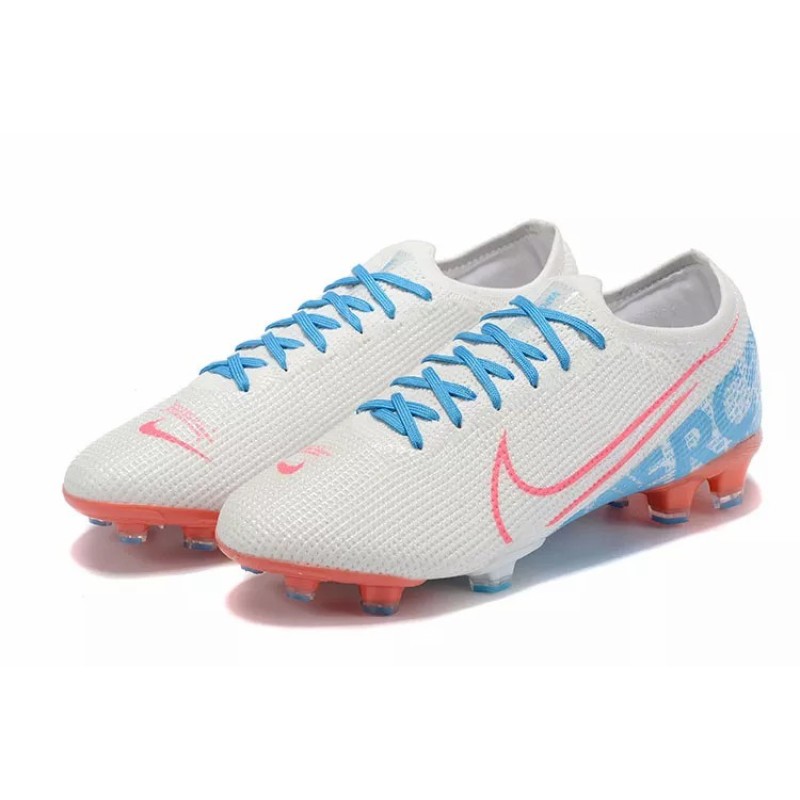 Botas de Fútbol Nike Mercurial Vapor XIII Elite FG Blanco&Naranja&Celeste (#38~#45)