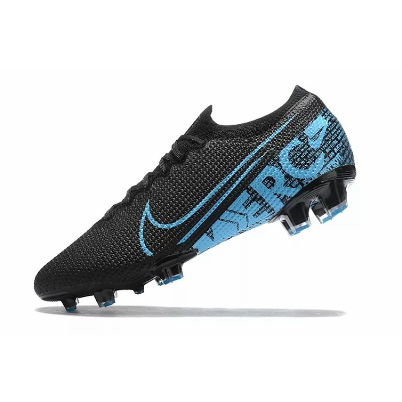 Botas de Fútbol Nike Mercurial Vapor XIII Elite FG Negro&Celeste (#38~#45)