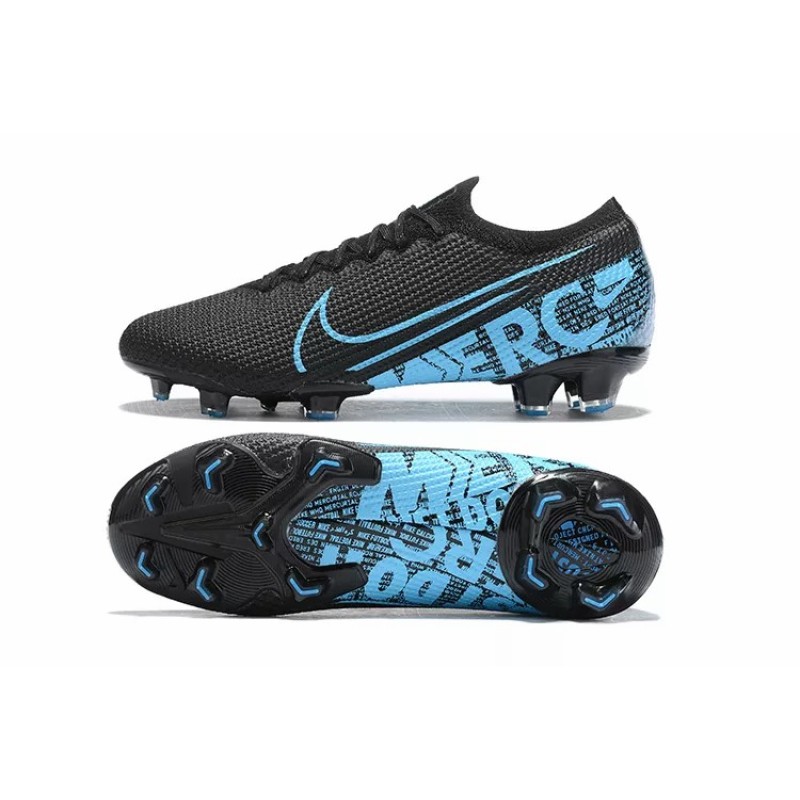 Botas de Fútbol Nike Mercurial Vapor XIII Elite FG Negro&Celeste (#38~#45)
