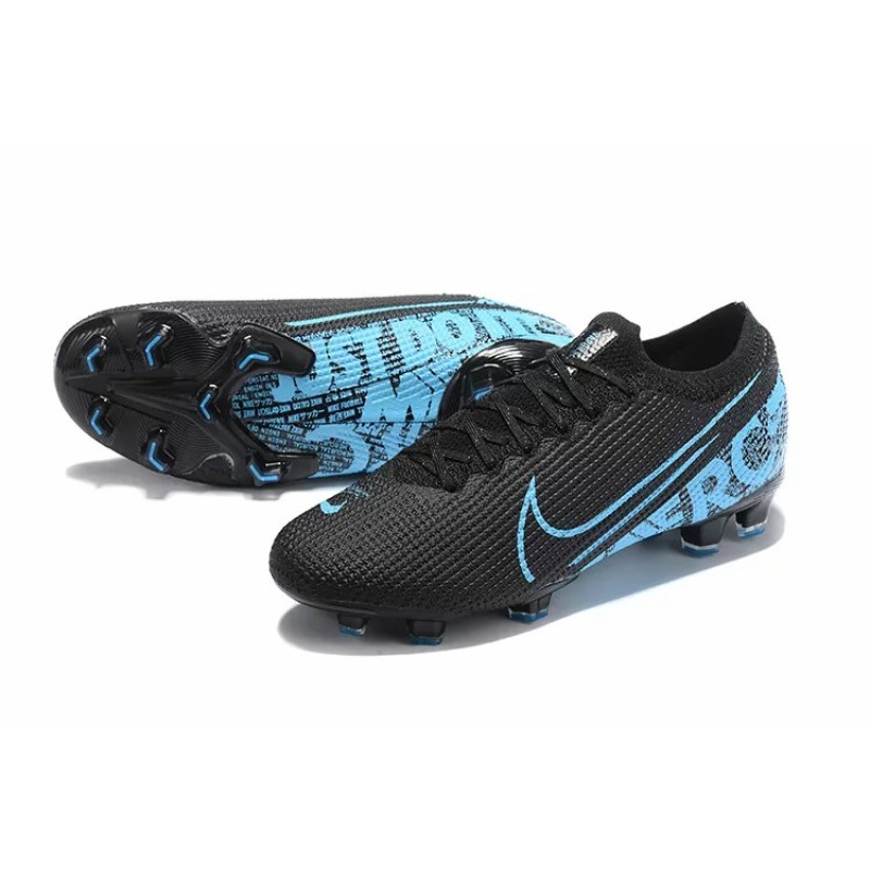 Botas de Fútbol Nike Mercurial Vapor XIII Elite FG Negro&Celeste (#38~#45)