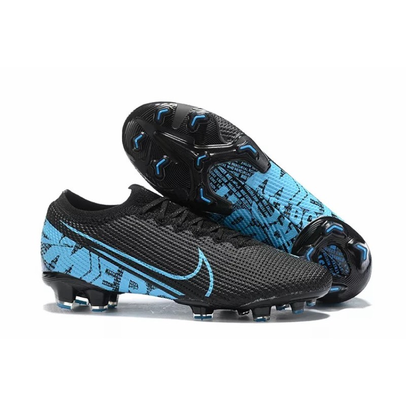 Botas de Fútbol Nike Mercurial Vapor XIII Elite FG Negro&Celeste (#38~#45)