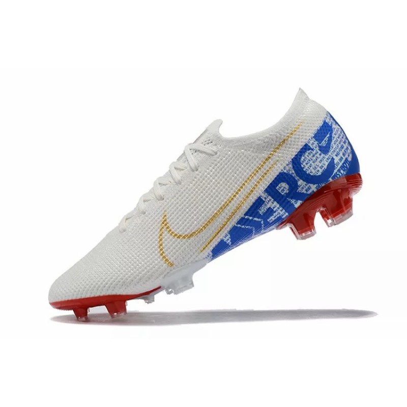 Botas de Fútbol Nike Mercurial Vapor XIII Elite FG Blanco&Rojo&Azul (#38~#45)