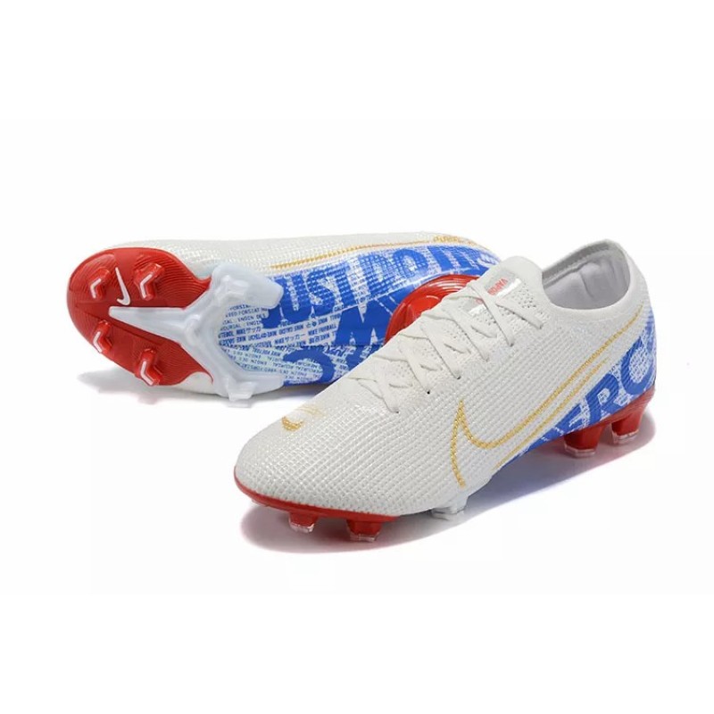 Botas de Fútbol Nike Mercurial Vapor XIII Elite FG Blanco&Rojo&Azul (#38~#45)