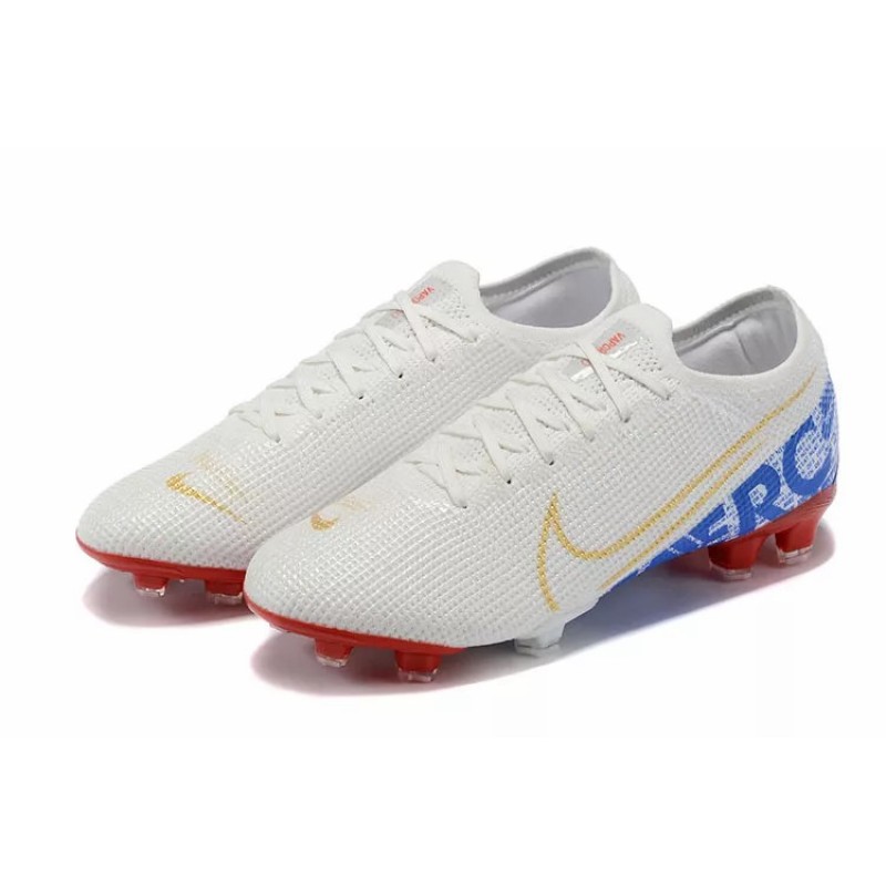 Botas de Fútbol Nike Mercurial Vapor XIII Elite FG Blanco&Rojo&Azul (#38~#45)