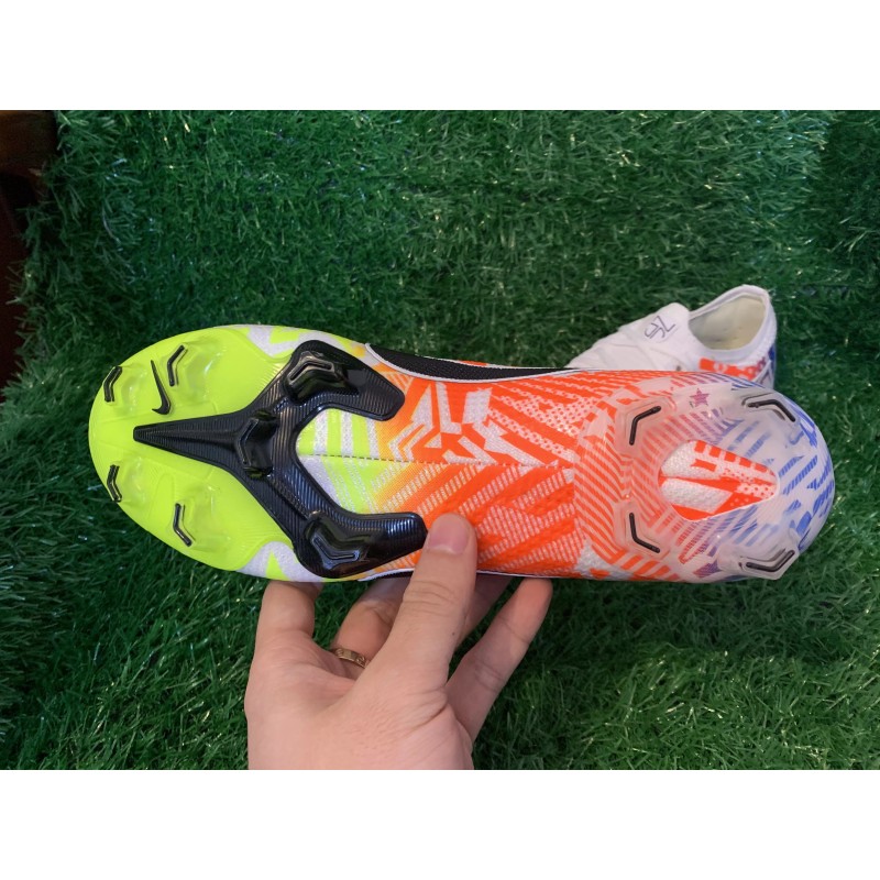Botas de Fútbol Nike Mercurial Vapor 13 Elite FG Amarillo Fluorescente&Rojo Naranja (#38~#45)