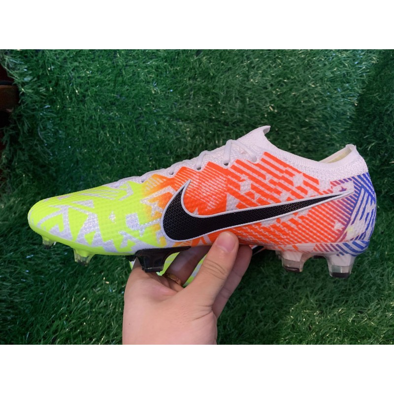 Botas de Fútbol Nike Mercurial Vapor 13 Elite FG Amarillo Fluorescente&Rojo Naranja (#38~#45)