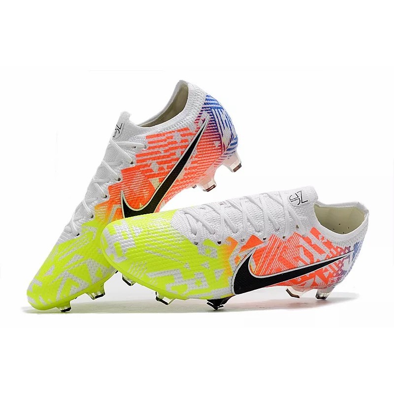 Botas de Fútbol Nike Mercurial Vapor 13 Elite FG Amarillo Fluorescente&Rojo Naranja (#38~#45)