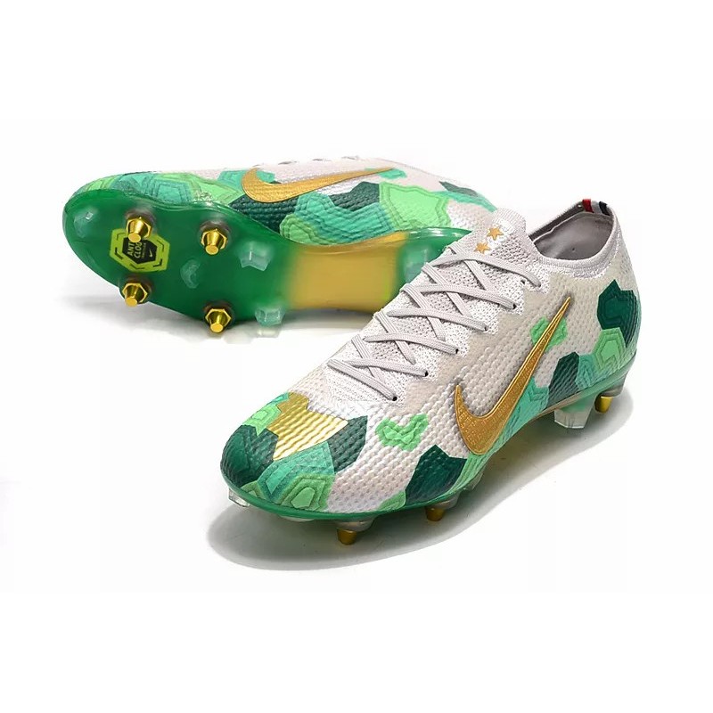 Botas de Fútbol Nike Mercurial Vapor 13 Elite SG-PRO Blanco&Verde (#39~#45)