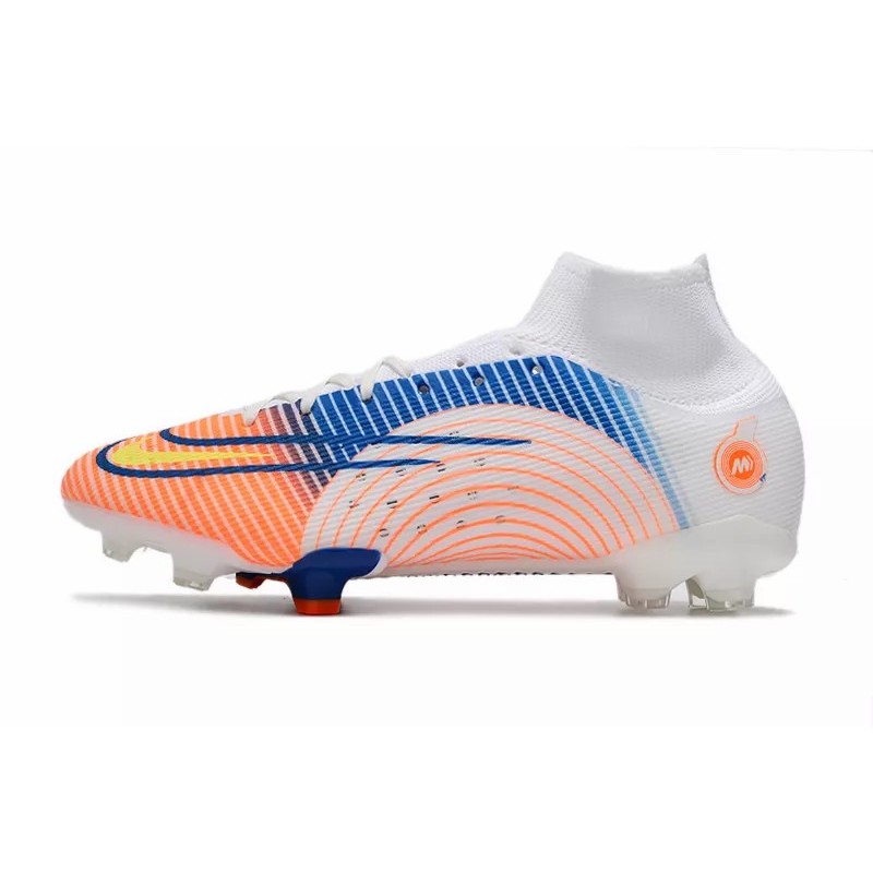 Botas de Fútbol Nike Mercurial Superfly 8 Elite FG High Top Blanco&Naranja (#39~#45)