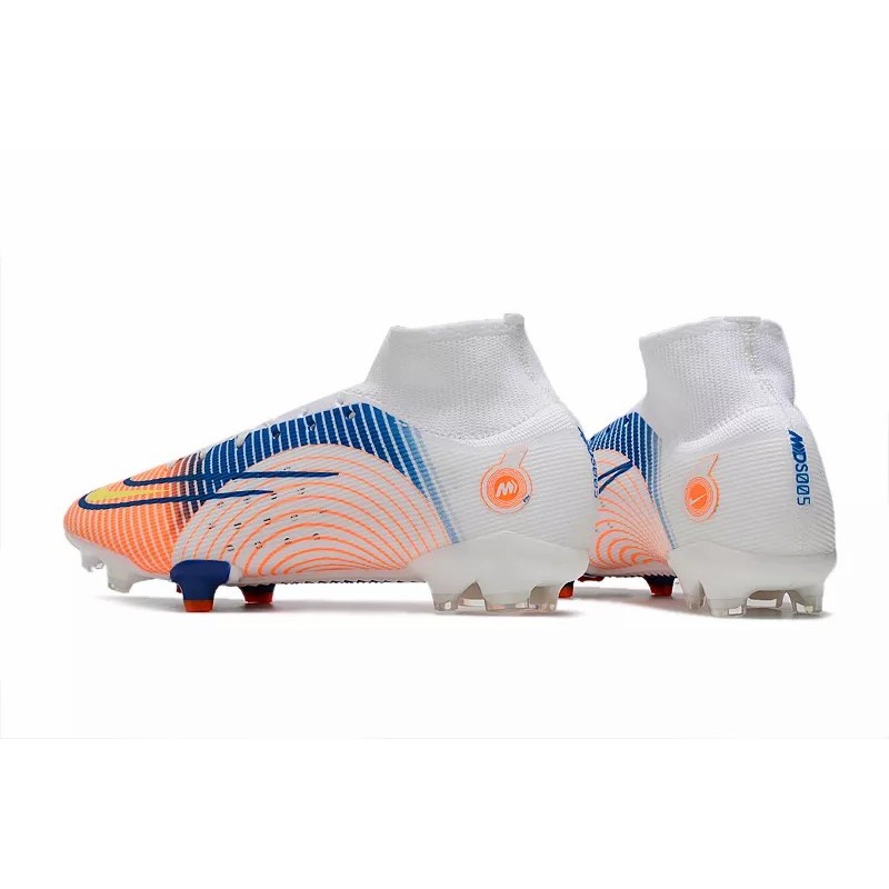 Botas de Fútbol Nike Mercurial Superfly 8 Elite FG High Top Blanco&Naranja (#39~#45)