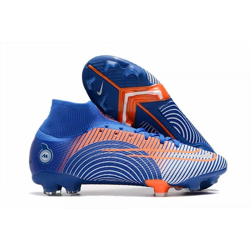 Botas de Fútbol Nike Mercurial Superfly 8 Elite FG High Top Azul (#39~#45)