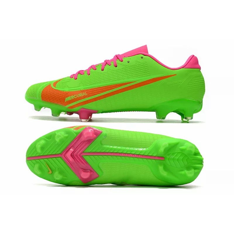Botas de Fútbol Nike Vapor 14 Elite FG Rosado / Negro / Púrpura / Verde Fluorescente (#39~#45)