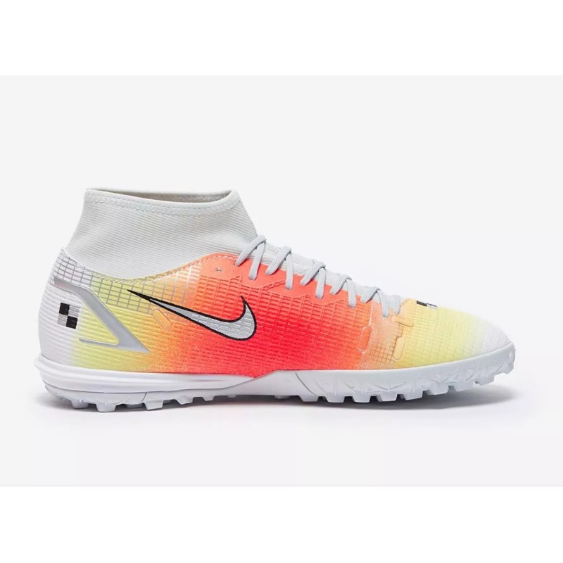 Botas de Fútbol Nike Mercurial Superfly VIII Academy TF Rojo Naranja&Amarillo (#39~#45)