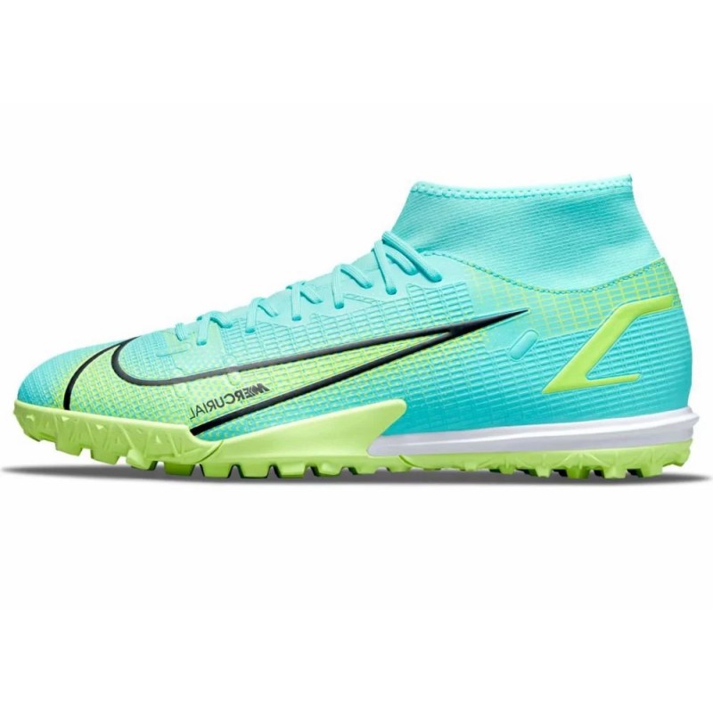 Botas de Fútbol Nike Mercurial Superfly VIII Academy TF Turquesa (#39~#45)
