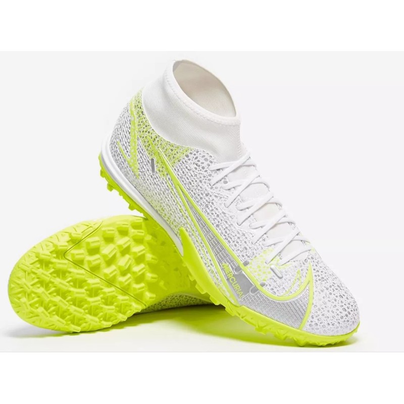 Botas de Fútbol Nike Mercurial Superfly VIII Academy TF Blanco (#39~#45)