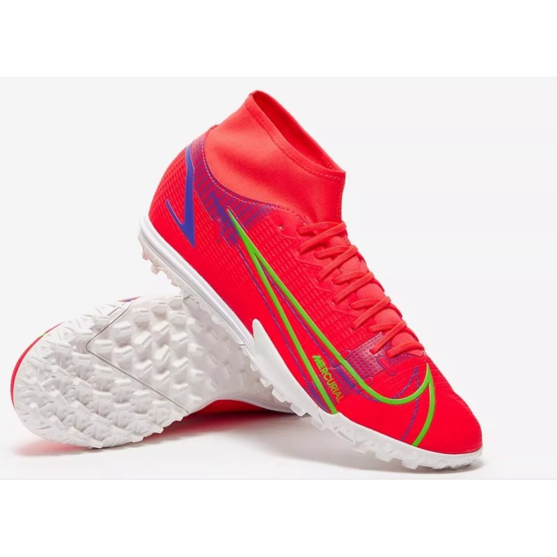Botas de Fútbol Nike Mercurial Superfly VIII Academy TF Rojo (#38~#45)