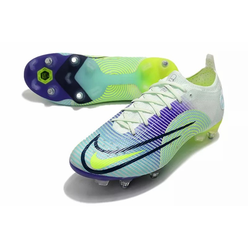Botas de Fútbol Nike Mercurial Dream Speed Vapor 14 Elite SG Blanco&Verde Fluorescente (#39~#45)