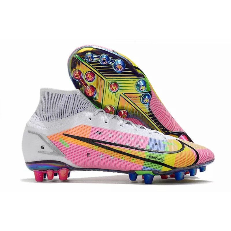 Botas de Fútbol Nike Mercurial Superfly Dragonfly 8 Elite AG High Top Rosado (#39~#45)