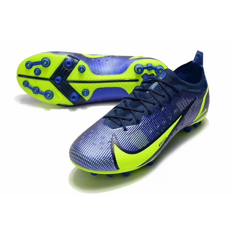 Botas de Fútbol Nike Vapor 14 Elite PRO AG Azul&Amarillo Fluorescente (#39~#45)