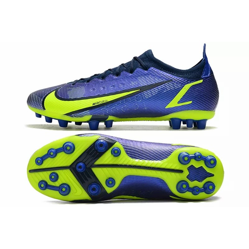 Botas de Fútbol Nike Vapor 14 Elite PRO AG Azul&Amarillo Fluorescente (#39~#45)