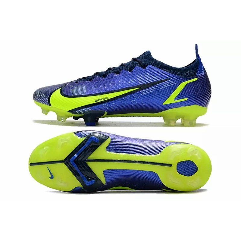 Botas de Fútbol Nike Mercurial Vapor XIV Elite FG Azul&Amarillo Fluorescente (#35~#45) Botas de Fútbol Nike Mercurial Vapor XIV Elite FG Azul&Amarillo Fluorescente (#35~#45)
