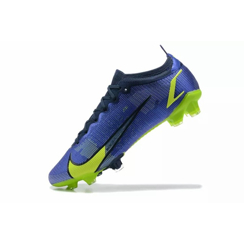 Botas de Fútbol Nike Vapor 14 Elite FG Azul&Amarillo Fluorescente (#39~#45)