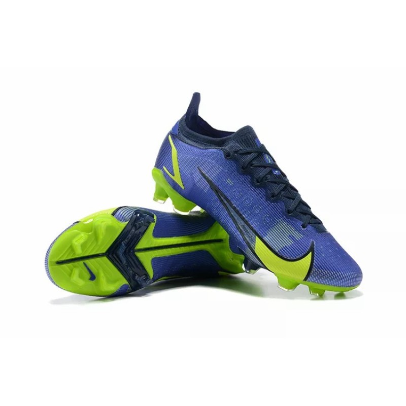 Botas de Fútbol Nike Vapor 14 Elite FG Azul&Amarillo Fluorescente (#39~#45)
