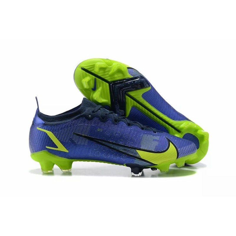 Botas de Fútbol Nike Vapor 14 Elite FG Azul&Amarillo Fluorescente (#39~#45)