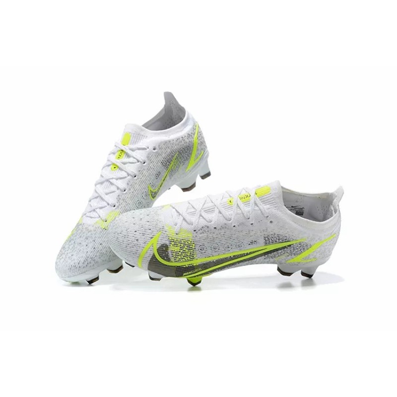 Botas de Fútbol Nike Vapor 14 Elite FG Blanco&Amarillo Fluorescente (#39~#45)