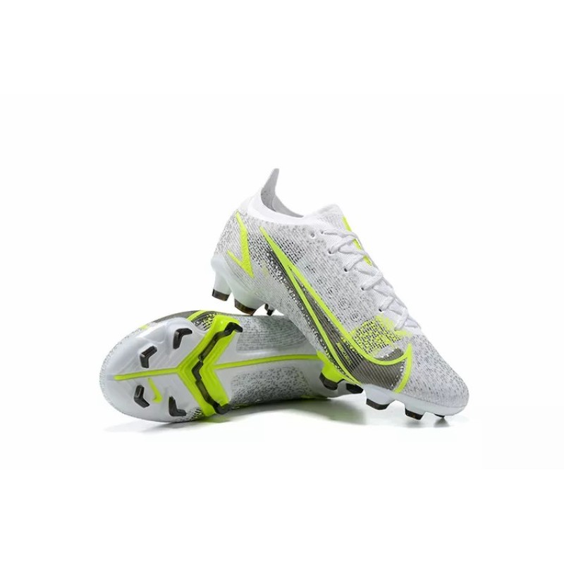 Botas de Fútbol Nike Vapor 14 Elite FG Blanco&Amarillo Fluorescente (#39~#45)