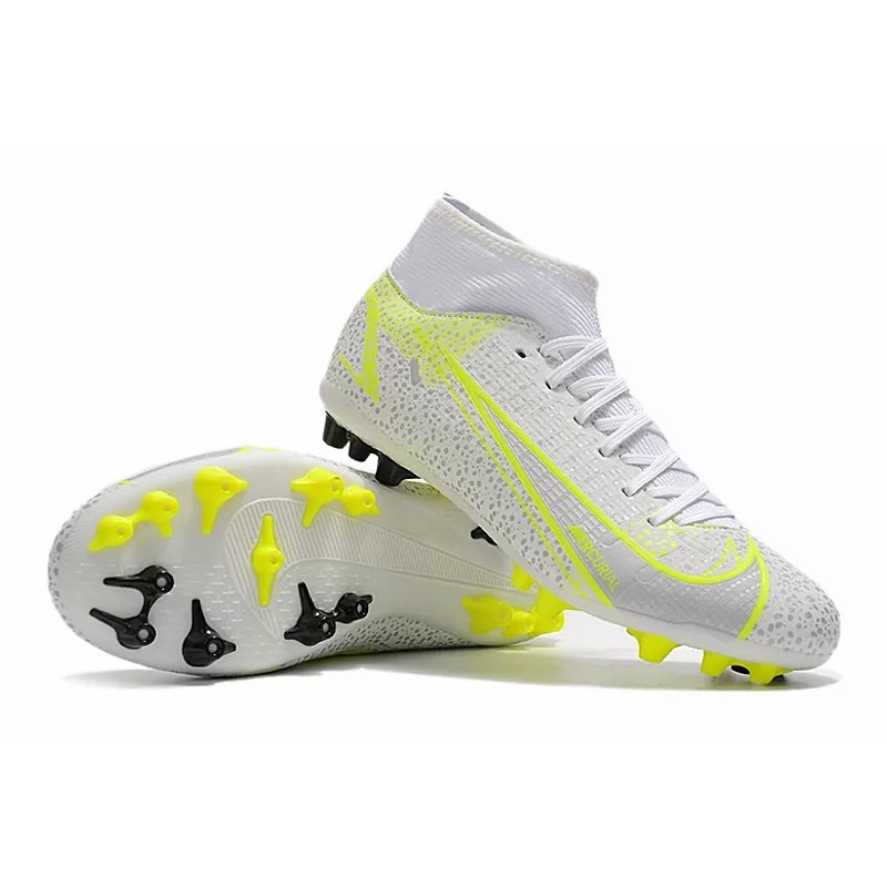 Botas de Fútbol Nike Superfly 8 Academy AG Blanco&Amarillo (#35~#45)