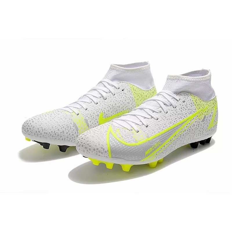 Botas de Fútbol Nike Superfly 8 Academy AG Blanco&Amarillo (#35~#45)