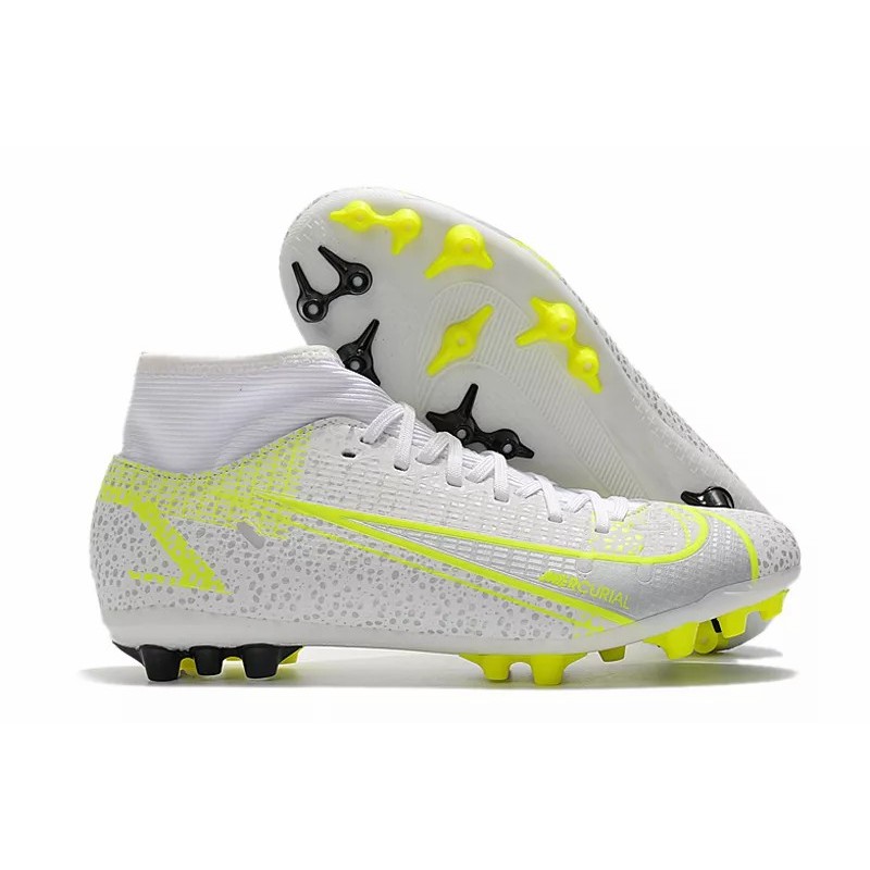 Botas de Fútbol Nike Superfly 8 Academy AG Blanco&Amarillo (#35~#45)
