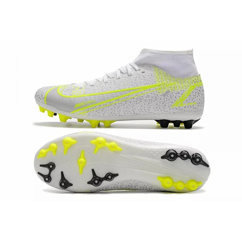 Botas de Fútbol Nike Superfly 8 Academy AG Blanco&Amarillo (#35~#45)
