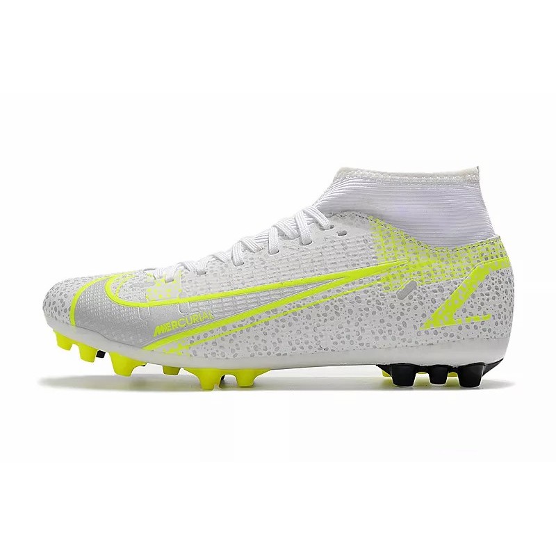 Botas de Fútbol Nike Superfly 8 Academy AG Blanco&Amarillo (#35~#45)