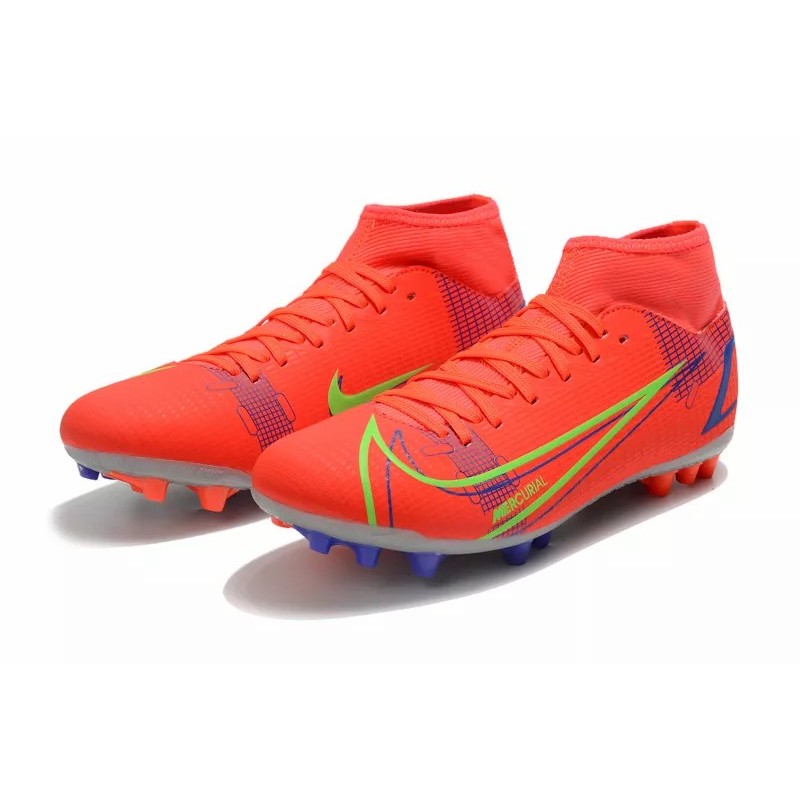 Botas de Fútbol Nike Superfly 8 Academy AG Rojo Naranja (#35~#45)