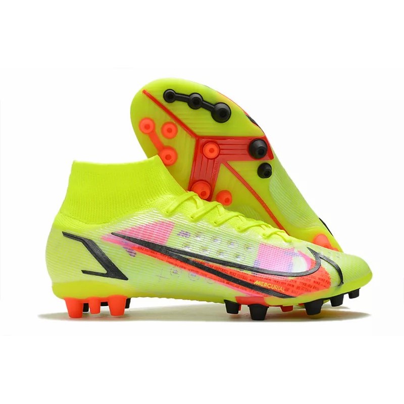 Botas de Fútbol Nike Superfly 8 Pro AG Negro&Azul/Amarillo Fluorescente/Rojo&Plateado/Rosado Claro&Blanco/Rosado&Amarillo / Rosado&Blanco&Blue/Rojo/Turquesa / Blanco&Amarillo / Negro&Rosado (#39~#45)