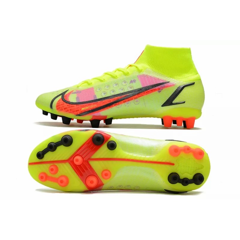 Botas de Fútbol Nike Superfly 8 Pro AG Negro&Azul/Amarillo Fluorescente/Rojo&Plateado/Rosado Claro&Blanco/Rosado&Amarillo / Rosado&Blanco&Blue/Rojo/Turquesa / Blanco&Amarillo / Negro&Rosado (#39~#45)