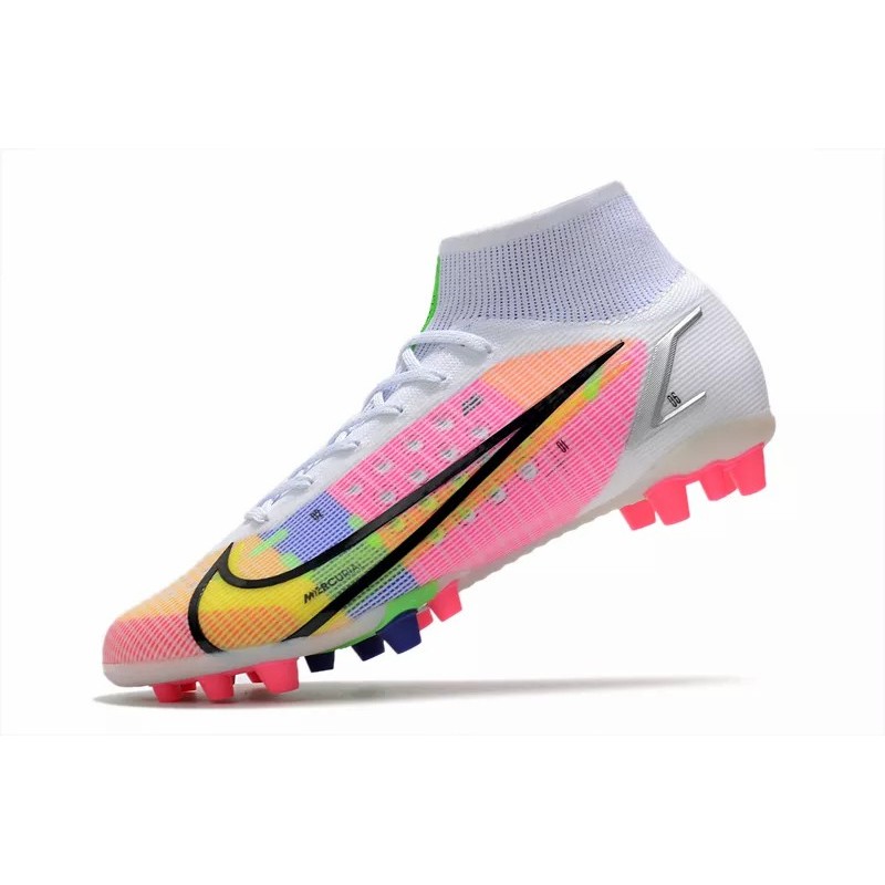 Botas de Fútbol Nike Superfly 8 Pro AG Negro&Azul/Amarillo Fluorescente/Rojo&Plateado/Rosado Claro&Blanco/Rosado&Amarillo / Rosado&Blanco&Blue/Rojo/Turquesa / Blanco&Amarillo / Negro&Rosado (#39~#45)