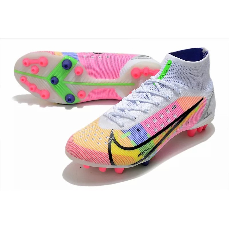 Botas de Fútbol Nike Superfly 8 Pro AG Negro&Azul/Amarillo Fluorescente/Rojo&Plateado/Rosado Claro&Blanco/Rosado&Amarillo / Rosado&Blanco&Blue/Rojo/Turquesa / Blanco&Amarillo / Negro&Rosado (#39~#45)