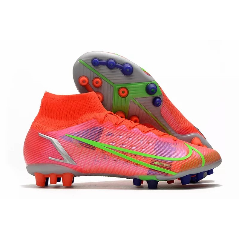 Botas de Fútbol Nike Superfly 8 Pro AG Negro&Azul/Amarillo Fluorescente/Rojo&Plateado/Rosado Claro&Blanco/Rosado&Amarillo / Rosado&Blanco&Blue/Rojo/Turquesa / Blanco&Amarillo / Negro&Rosado (#39~#45)