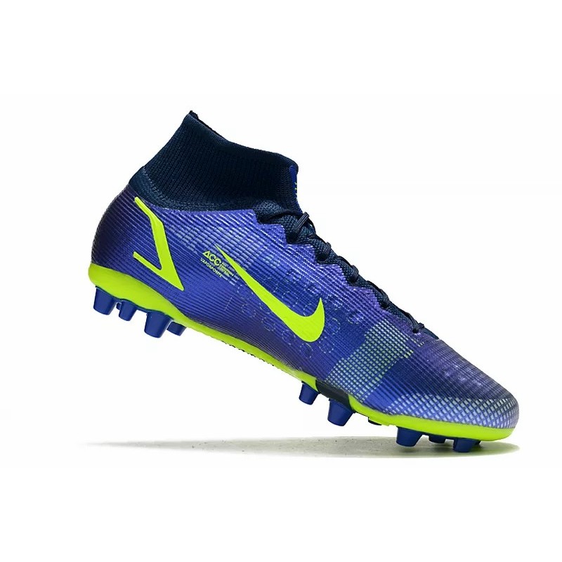 Botas de Fútbol Nike Superfly 8 Elite AG Azul&Amarillo Fluorescente (#39~#45)