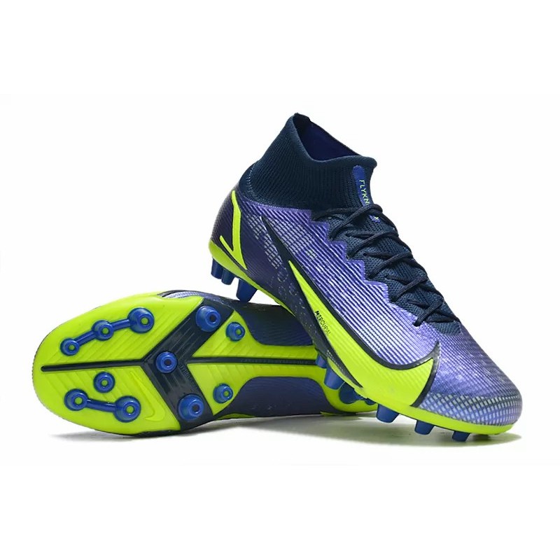 Botas de Fútbol Nike Superfly 8 Elite AG Azul&Amarillo Fluorescente (#39~#45)