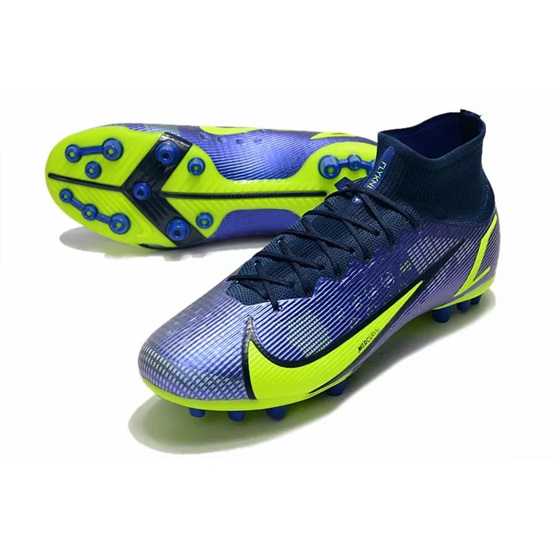 Botas de Fútbol Nike Superfly 8 Elite AG Azul&Amarillo Fluorescente (#39~#45)
