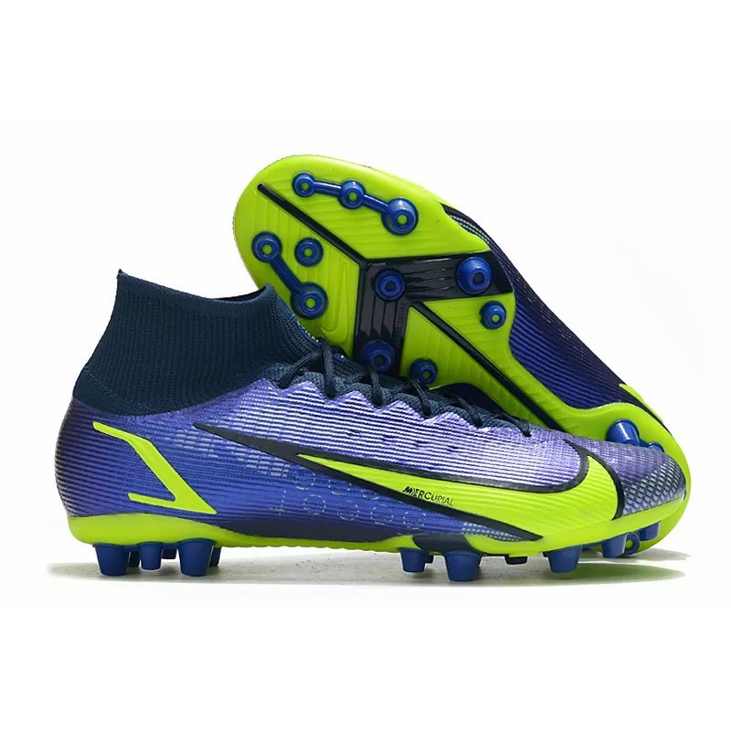 Botas de Fútbol Nike Superfly 8 Elite AG Azul&Amarillo Fluorescente (#39~#45)