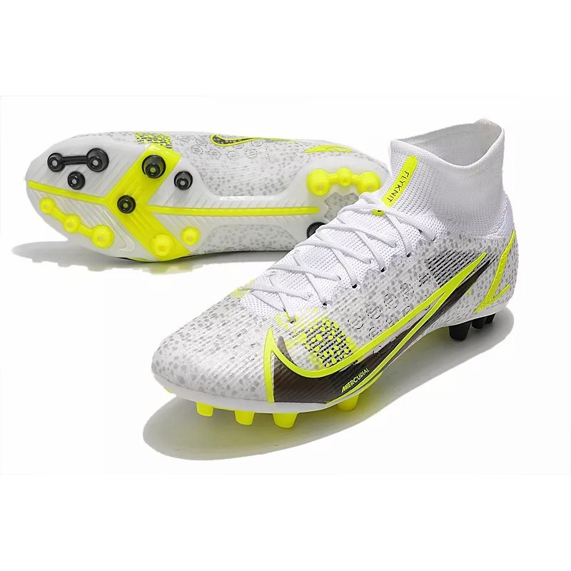 Botas de Fútbol Nike Superfly 8 Elite AG Blanco&Amarillo (#36~#45)