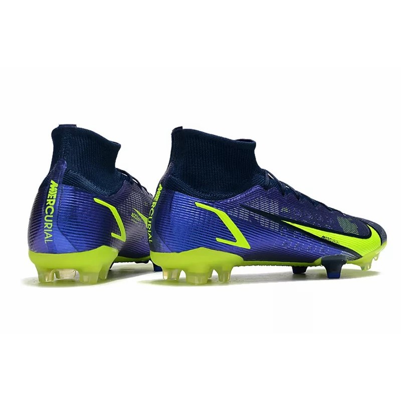 Botas de Fútbol Nike Superfly 8 Elite FG Azul&Amarillo Fluorescente (#35~#45)