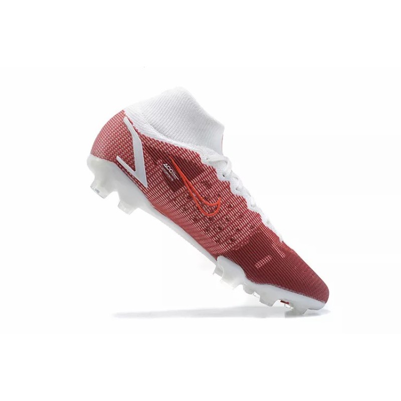 Botas de Fútbol Nike Superfly 8 Elite FG Rojo Oscuro&Blanco (#39~#45)