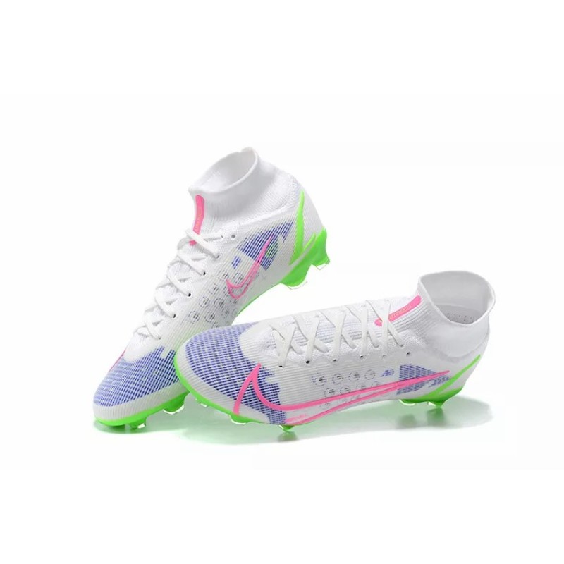 Botas de Fútbol Nike Superfly 8 Elite FG Blanco&Verde Fluorescente (#39~#45)