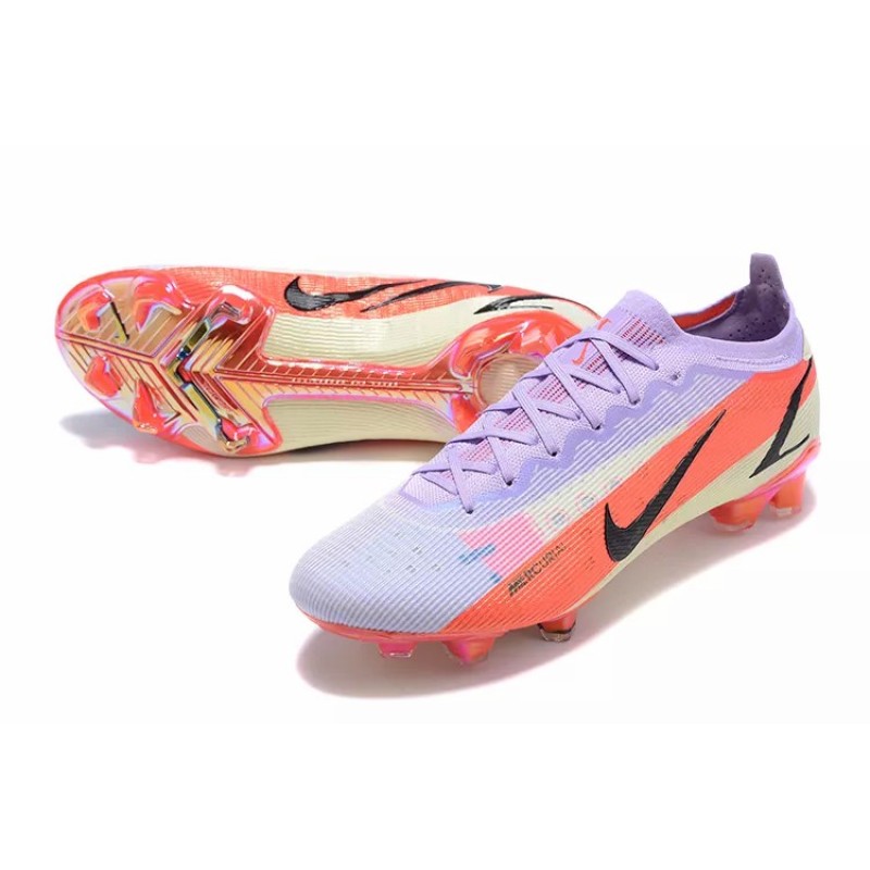 Botas de Fútbol Nike Mercurial Vapor XIV Elite FG Violeta&Rojo Naranja (#39~#45)